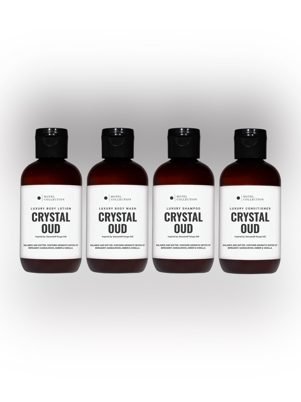 Crystal Oud Luxury - SET of 4 travel body care